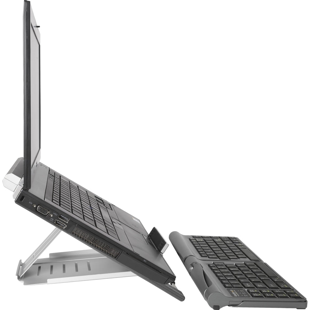 Goldtouch Go Travel Keyboard & Notebook Stand Graphite By Ergoguys - Cable Connectivity - USB Interface - QWERTY Layout - Computer - PC, Unix