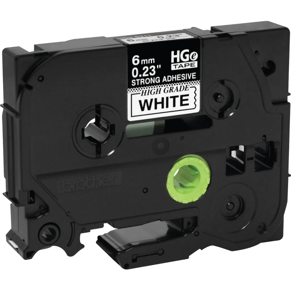 Brother HGES2115PK - Extra strength adhesive - black on white - Roll (0.23 in x 26.2 ft) 5 cassette(s) bulk - laminated tape - for Brother PT-P950; P-Touch PT-18, E100, E300, E500, E550, P900, P950; P-Touch EDGE PT-P750
