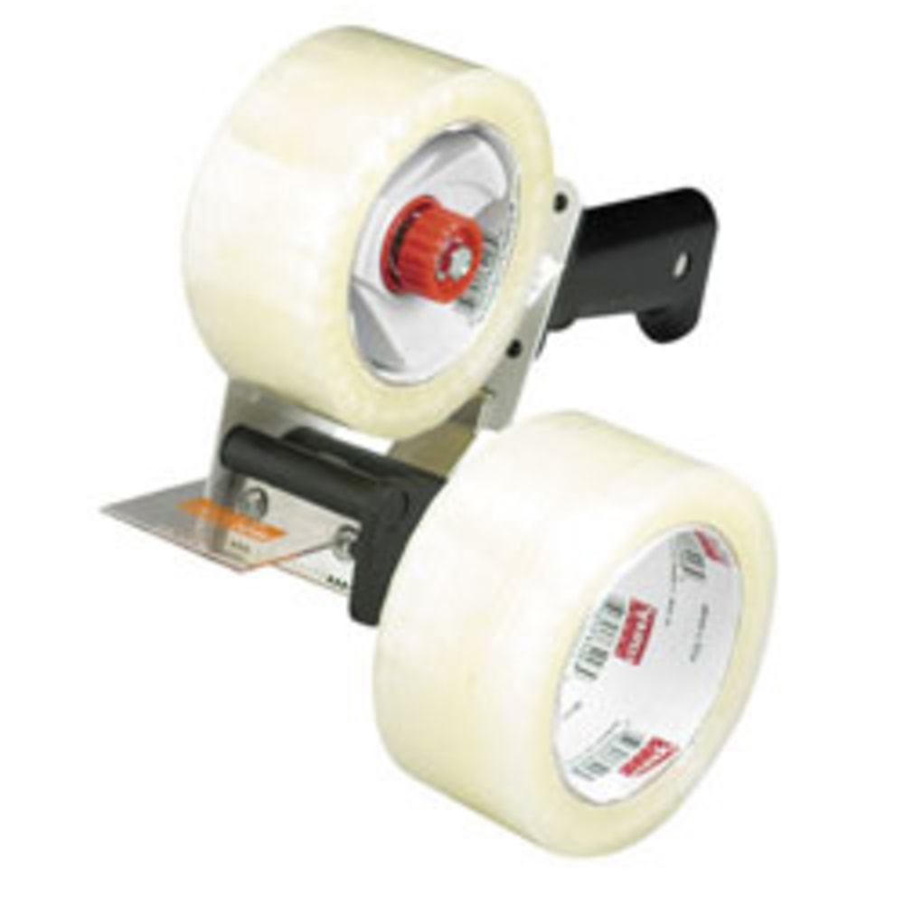 Sparco Pistol Grip Dispenser Hvy-duty Pckging Tape - 2in Width x 55 yd Length - 3in Core - 3 mil - Rubber Resin Backing - Dispenser Included - Pistol Grip Dispenser - 2 / Pack - Clear
