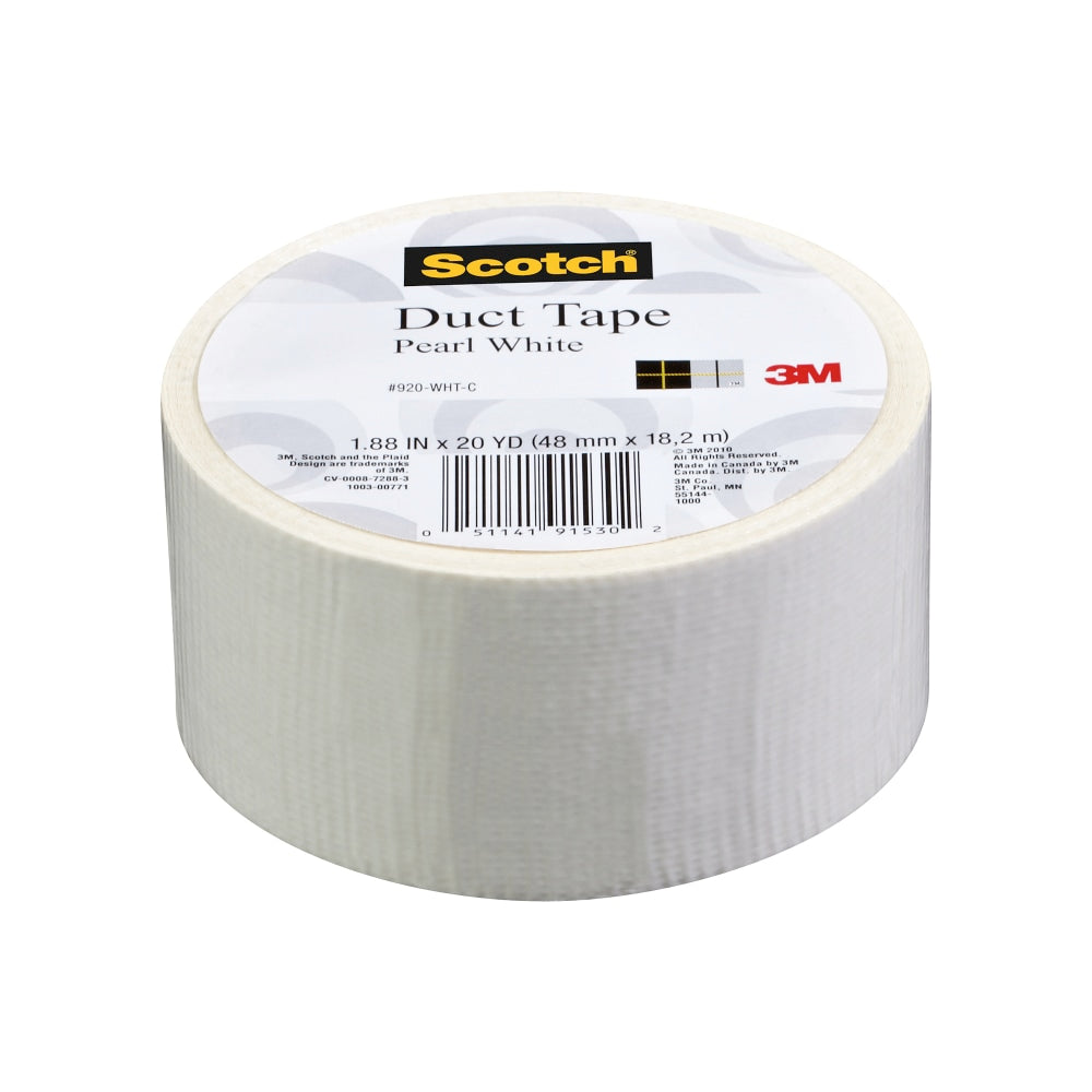 Scotch Colored Duct Tape, 1 7/8in x 20 Yd., White