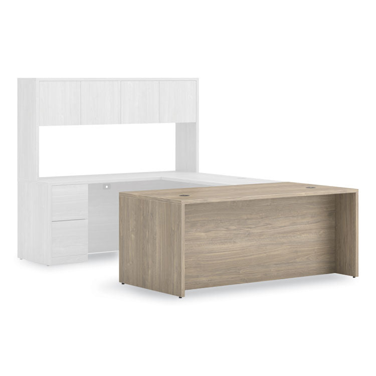 10500 Series Single Full-Height Pedestal Desk, Right: Box/Box/File, 72" x 36" x 29.5", Kingswood Walnut