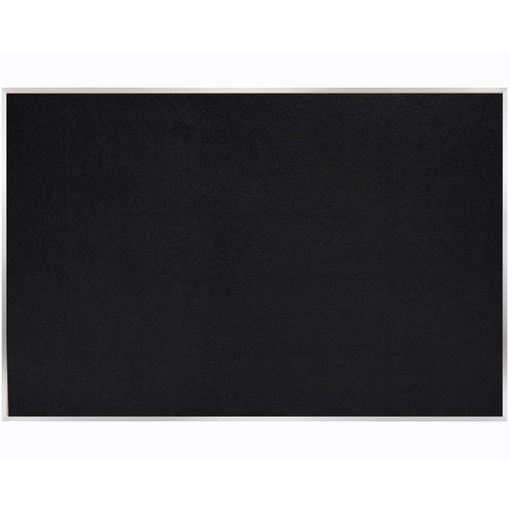 Ghent Rubber Bulletin Board, 48 1/2in x 60 1/2in, 90% Recycled, Black Satin Aluminum Frame
