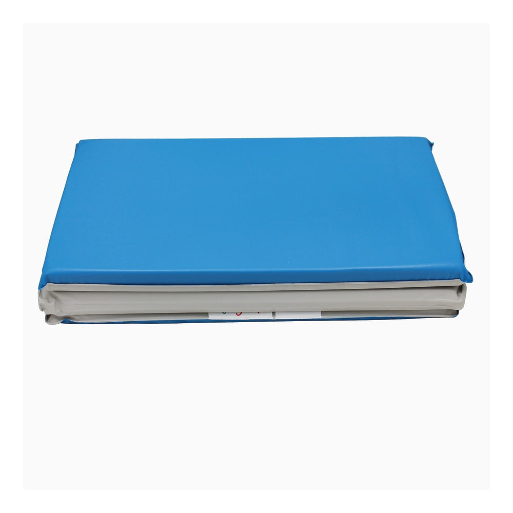 Peerless Plastics KinderMat Toddlers Mat, With Pillow, 3/4inH x 21inW x 46inD, Blue/Gray, Pre-K - Kindergarten