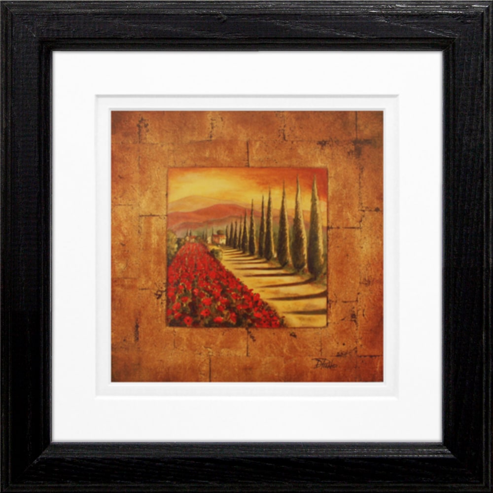 Timeless Frames Supreme Framed Landscape Artwork, 8in x 8in, Black, Bella Tuscana I
