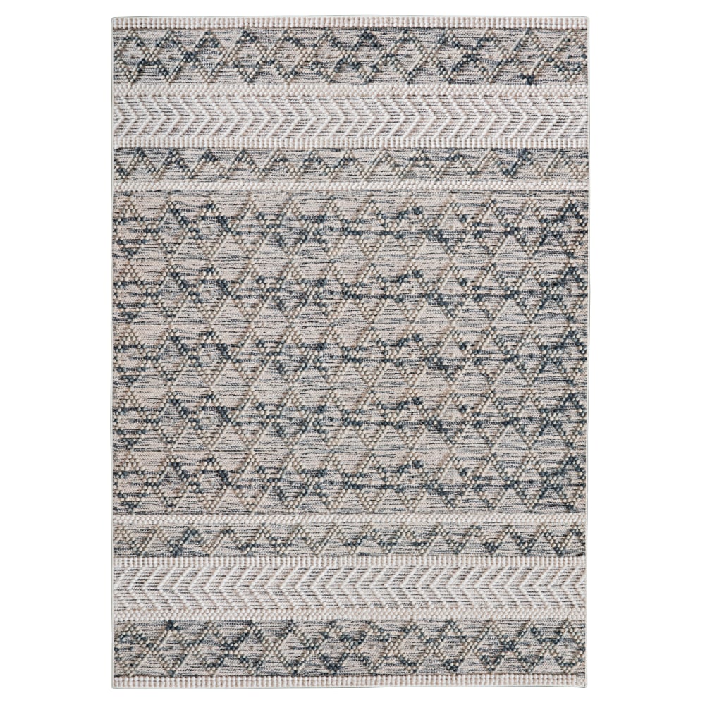 Linon Aria Area Rug, 3ft x 5ft, Adler Cream/Blue