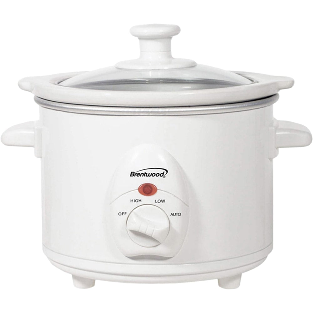 Brentwood 1.5-Quart Slow Cooker, White, BTWSC115W