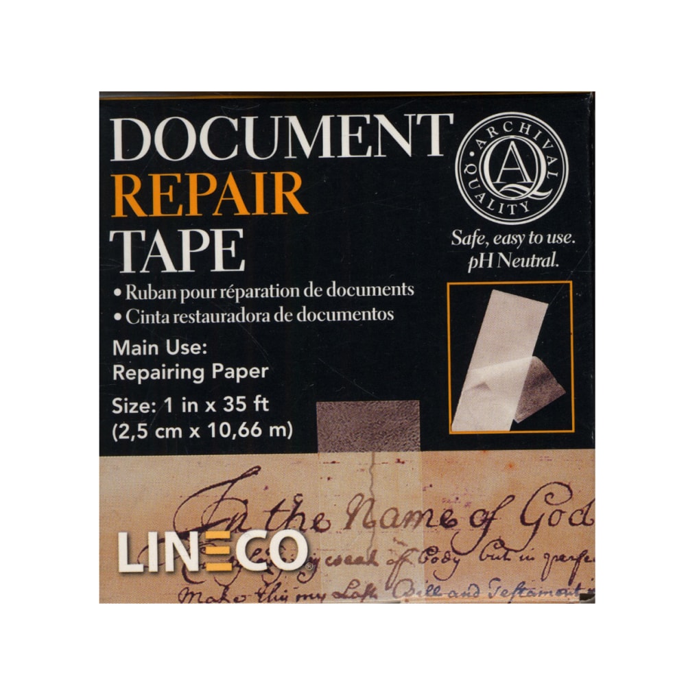Lineco Document Repair Tape, 1in x 420in, Pack Of 2