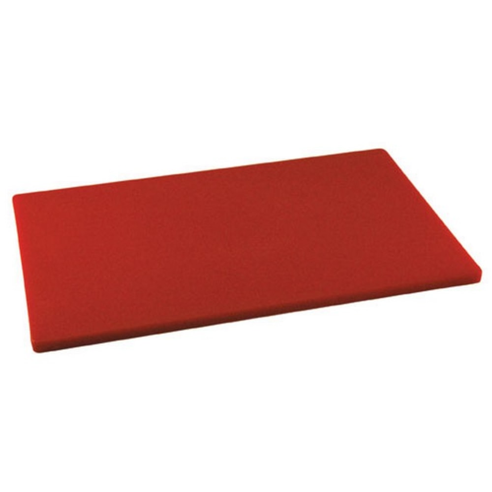 Winco Polyethylene Cutting Board, 1/2inH x 12inW x 18inD, Red