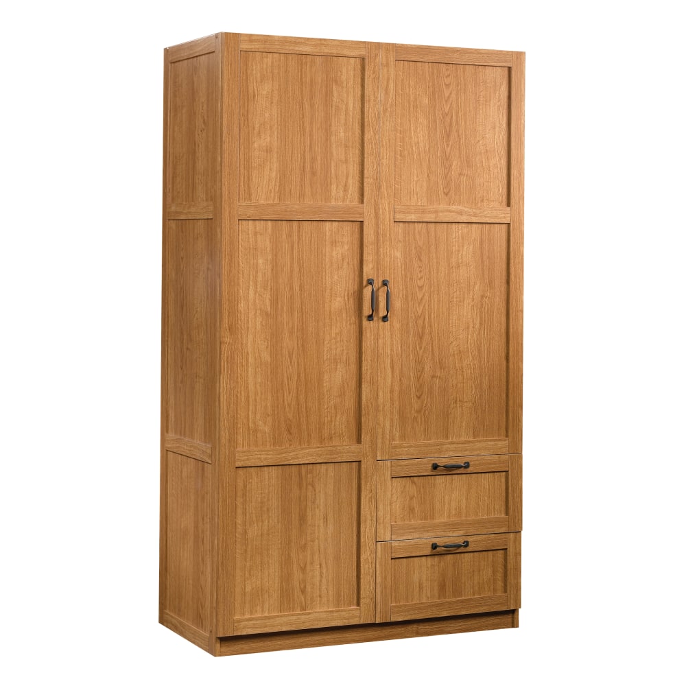 Sauder Select Storage Wardrobe Cabinet, 71-1/8inH x 40inW x 19-1/2inD, Highland Oak