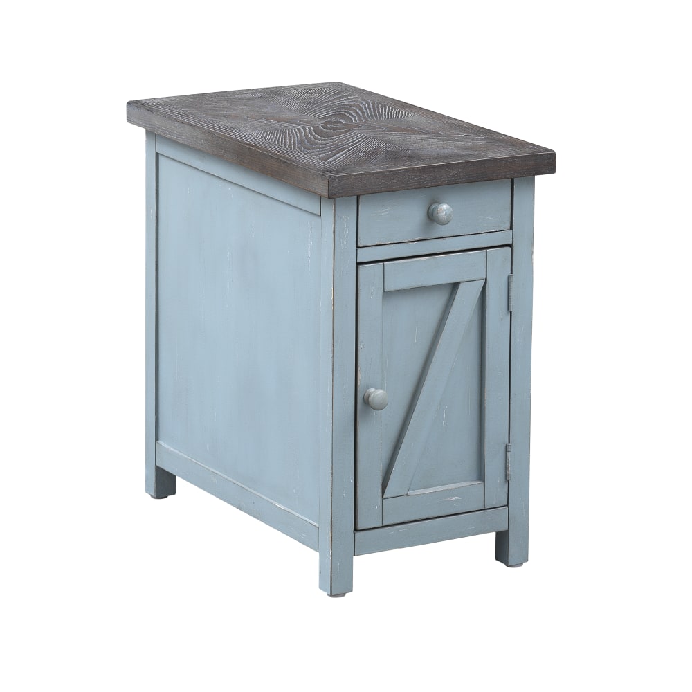 Coast to Coast Landings Chairside Cabinet, 23inH x 14inW x 24inD, Bar Harbor Blue