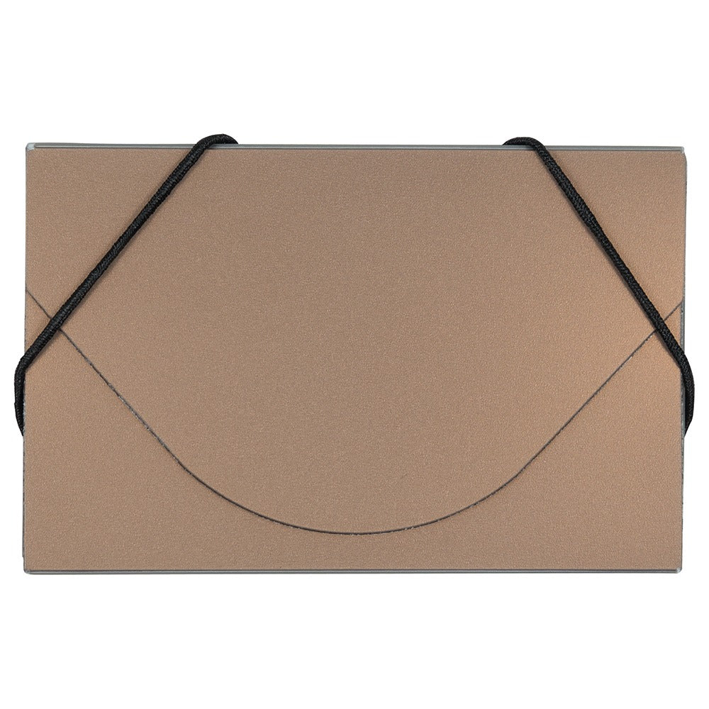 JAM Paper Business Card Case With Elastic Closure, Copper Metallic