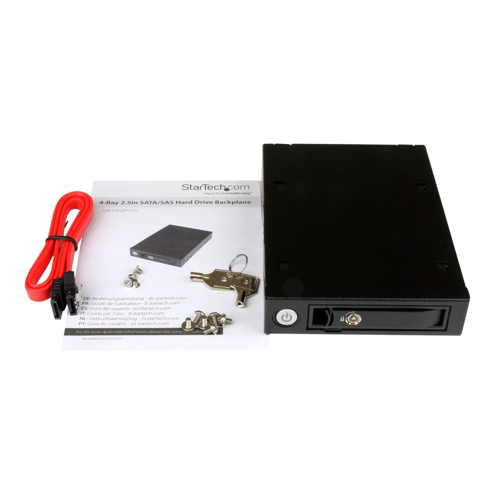 StarTech.com Mobile Rack Backplane for 2.5in SATA/SAS Drive, SAS II & SATA III, SATSASBP125, Steel