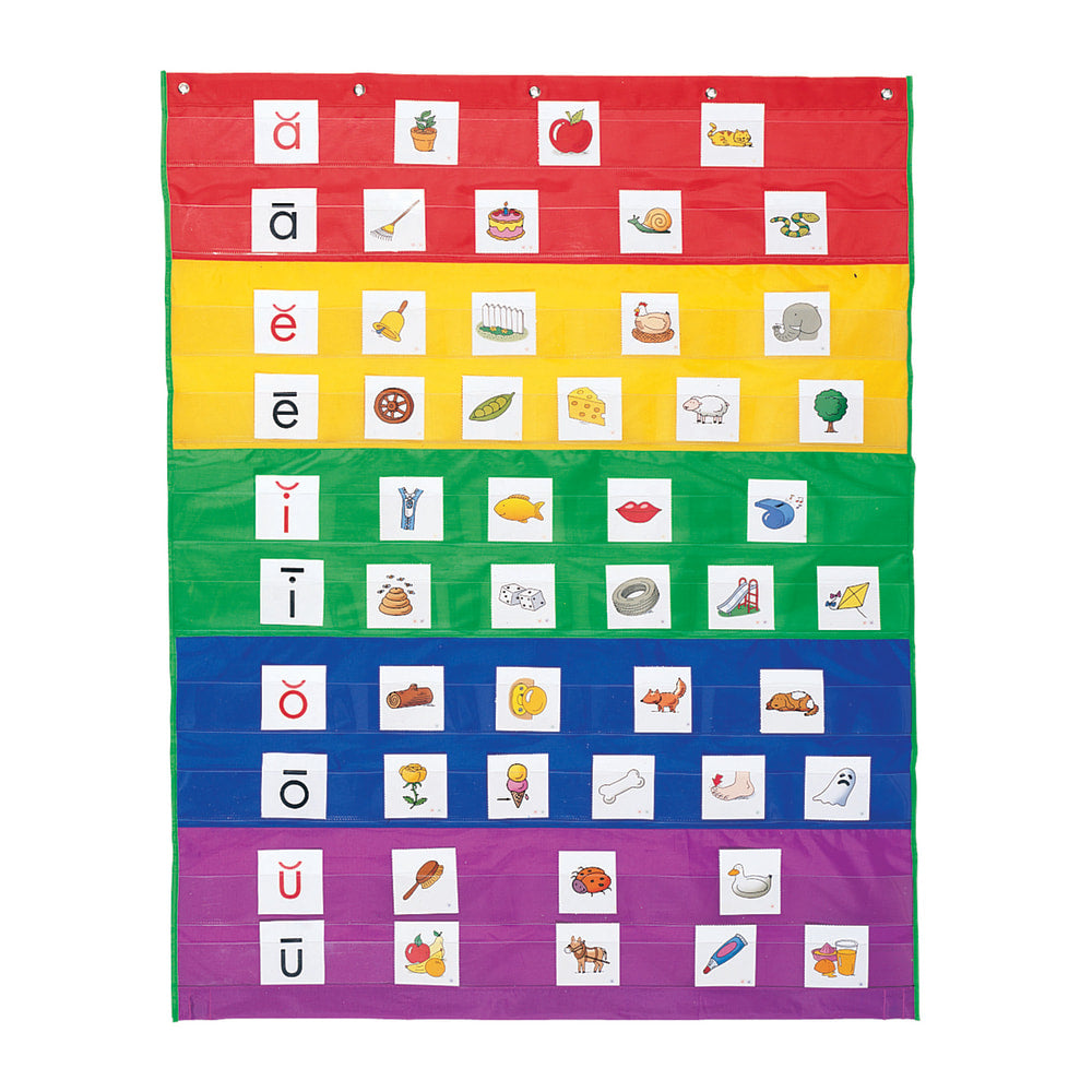 Learning Resources Rainbow Pocket Chart, 33 1/2in x 42in, Multicolor, Grade 1 - Grade 3