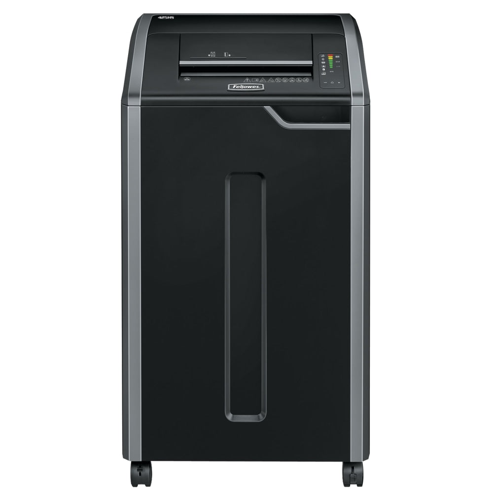 Fellowes Powershred 10-Sheet Super Micro-Cut Paper Shredder, 425HS, BAA/TAA Compliant, Black/Silver