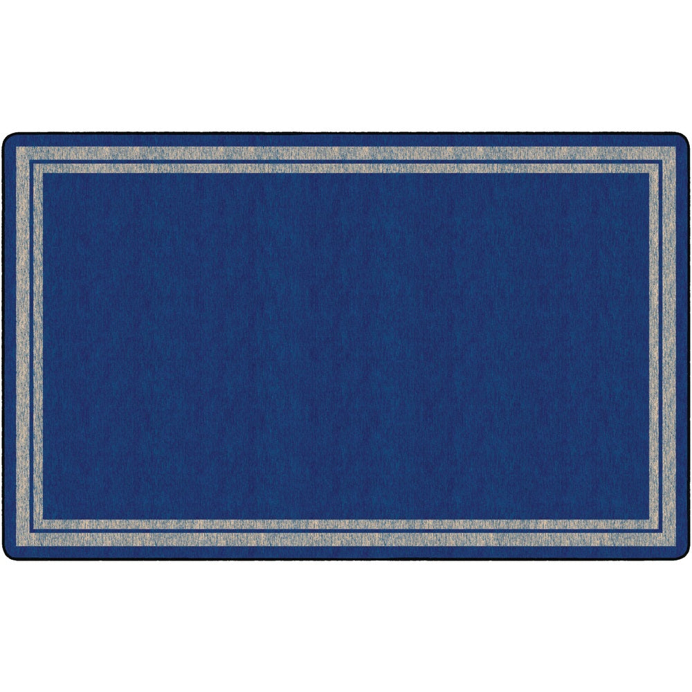 Flagship Carpets Double-Border Rectangular Rug, 90in x 144in, Light Blue