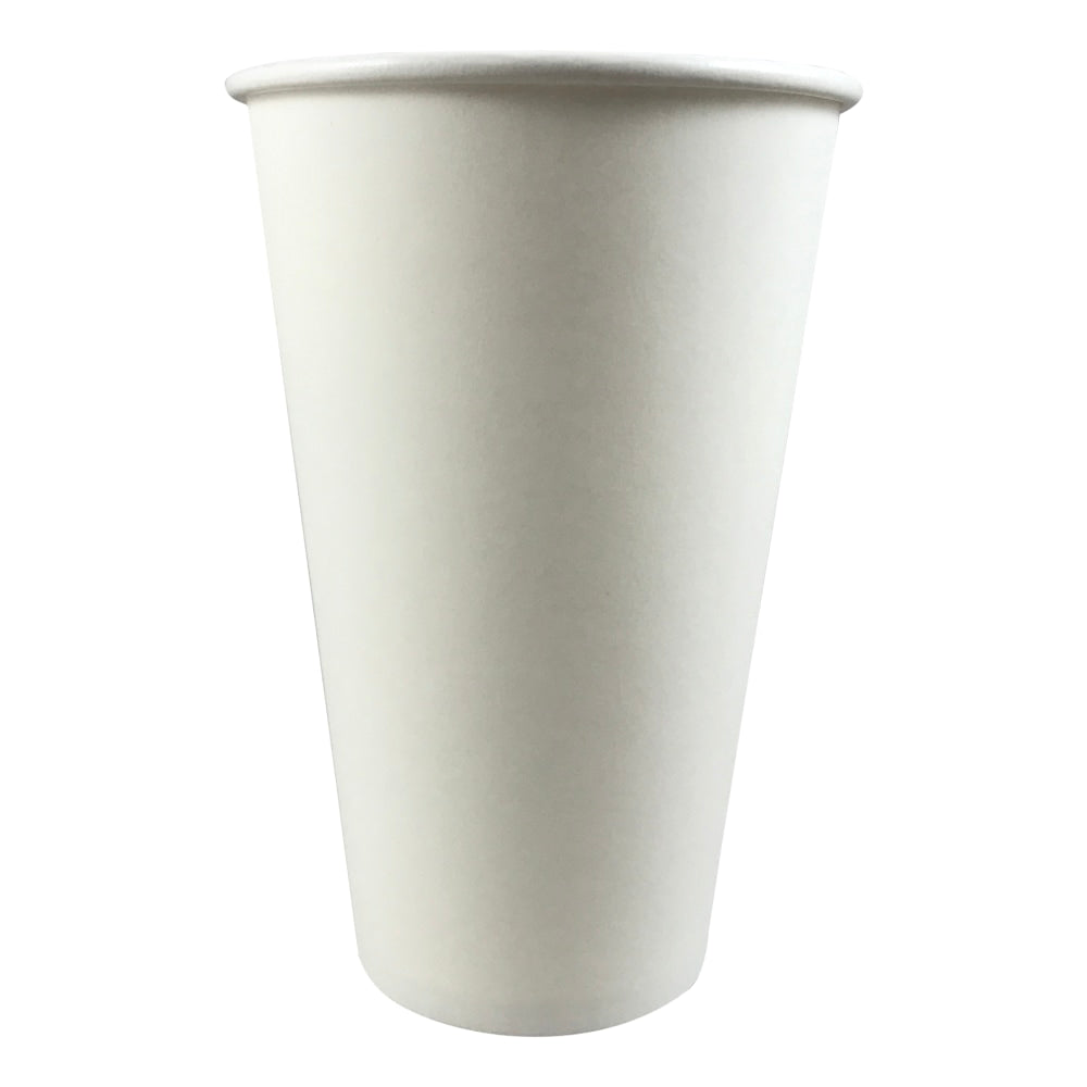 Hotel Emporium Hot/Cold Paper Cups, 16 Oz, White, Pack of 50 Cups