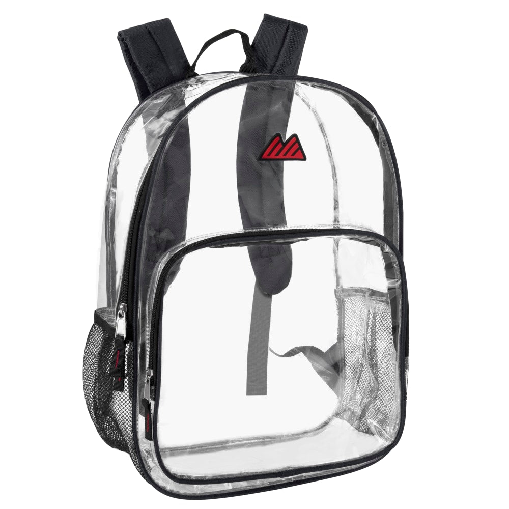 Summit Ridge Heavy-Duty Clear Backpack, Black Trim