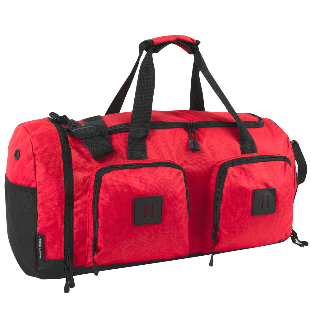 Summit Ridge Polyester Duffel, 12inH x 22inW x 9inD, Red
