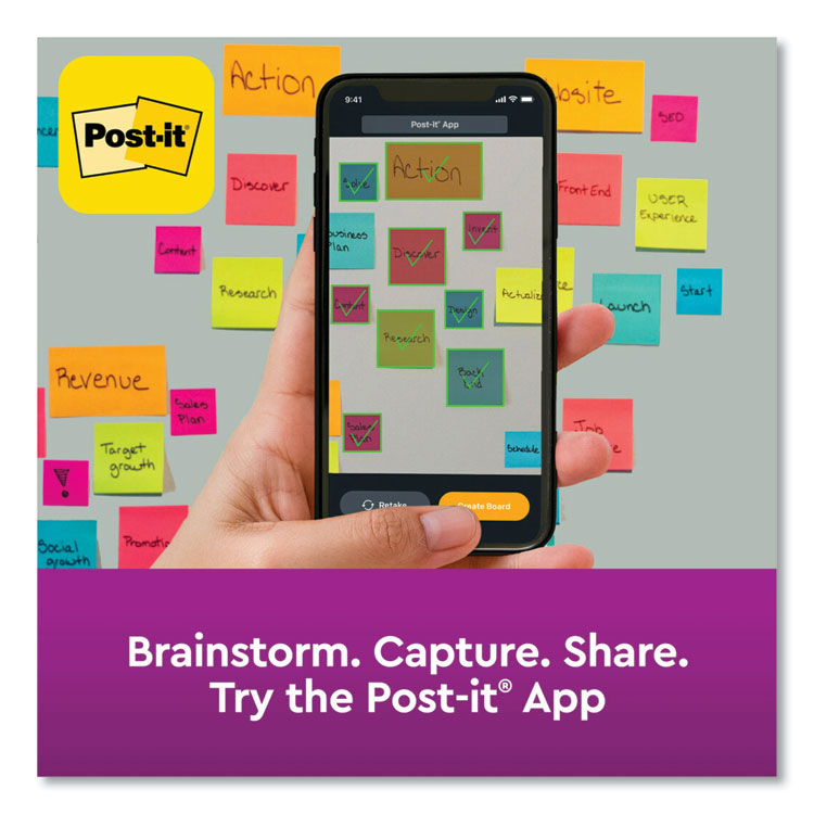 Pop-up Notes Summer Joy Collection Colors, 3" x 3", Assorted Colors, 90 Sheets/Pad, 10 Pads/Pack