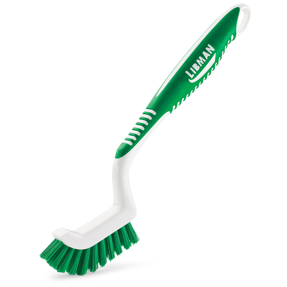 Libman Commercial Tile & Grout Brushes, 9/16inW x 9-3/4inD, Green, Pack Of 6