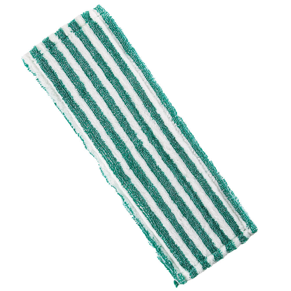 Libman Commercial Microfiber Wet/Dry Floor Mop Refills, 6-1/2in x 18-1/2in, Green/White, Pack Of 6 Refills