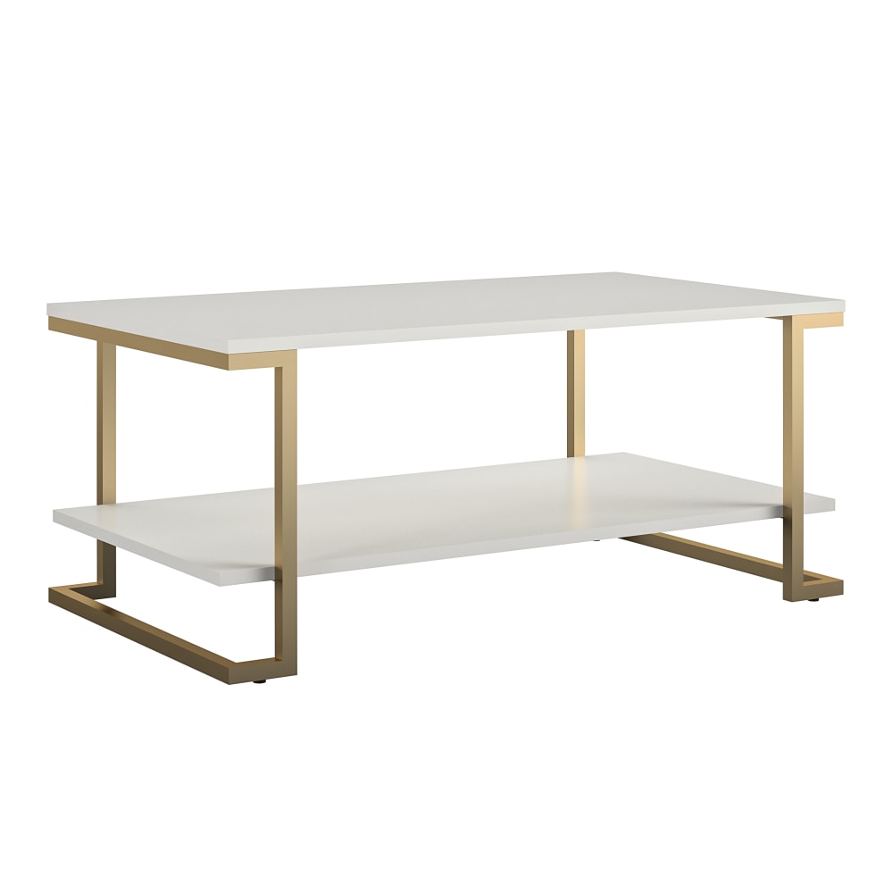 Ameriwood Home Camila Coffee Table, 17-13/16inH x 41-5/8inW x 23-5/8inD, White