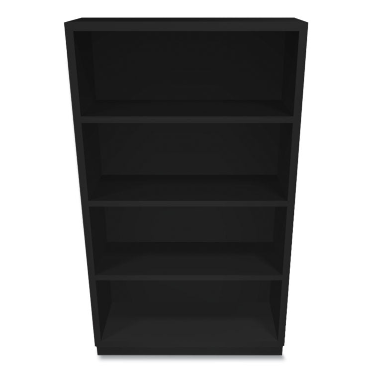 Metal Bookcase, Four-Shelf, 34.5w x 12.63d x 59h, Black