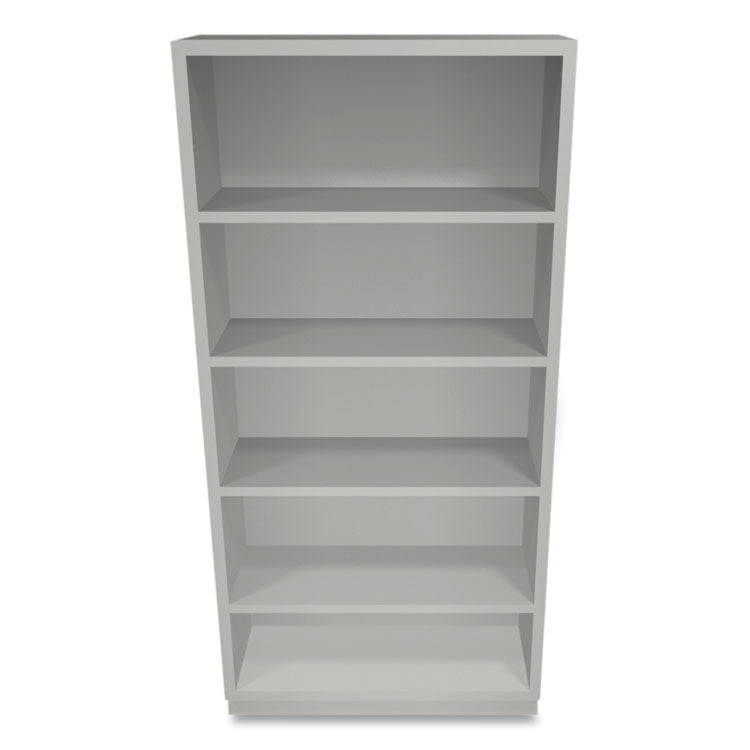 Metal Bookcase, Five-Shelf, 34.5w x 12.63d x 71h, Light Gray