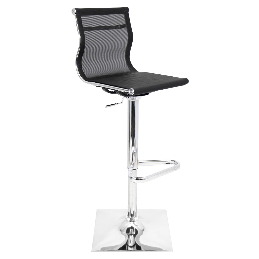 Lumisource Mirage Bar Stool, Black/Silver