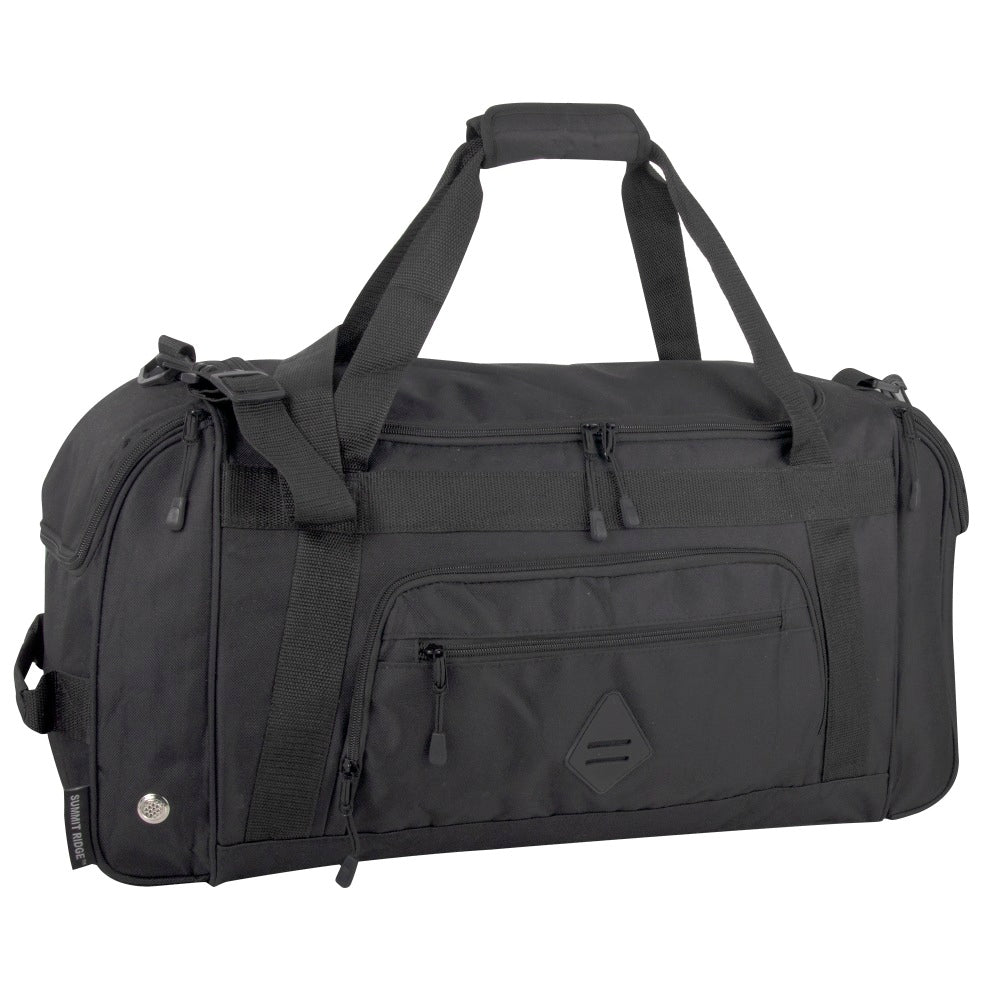 Summit Ridge Polyester Duffel, 12inH x 24inW x 9inD, Black