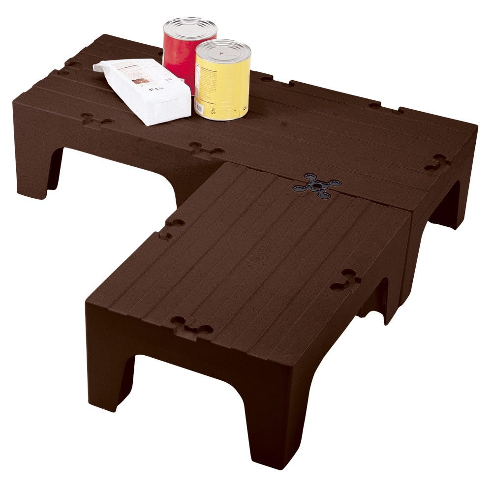 Cambro Solid Dunnage Rack, 12inH x 21inW x 36inD, Dark Brown