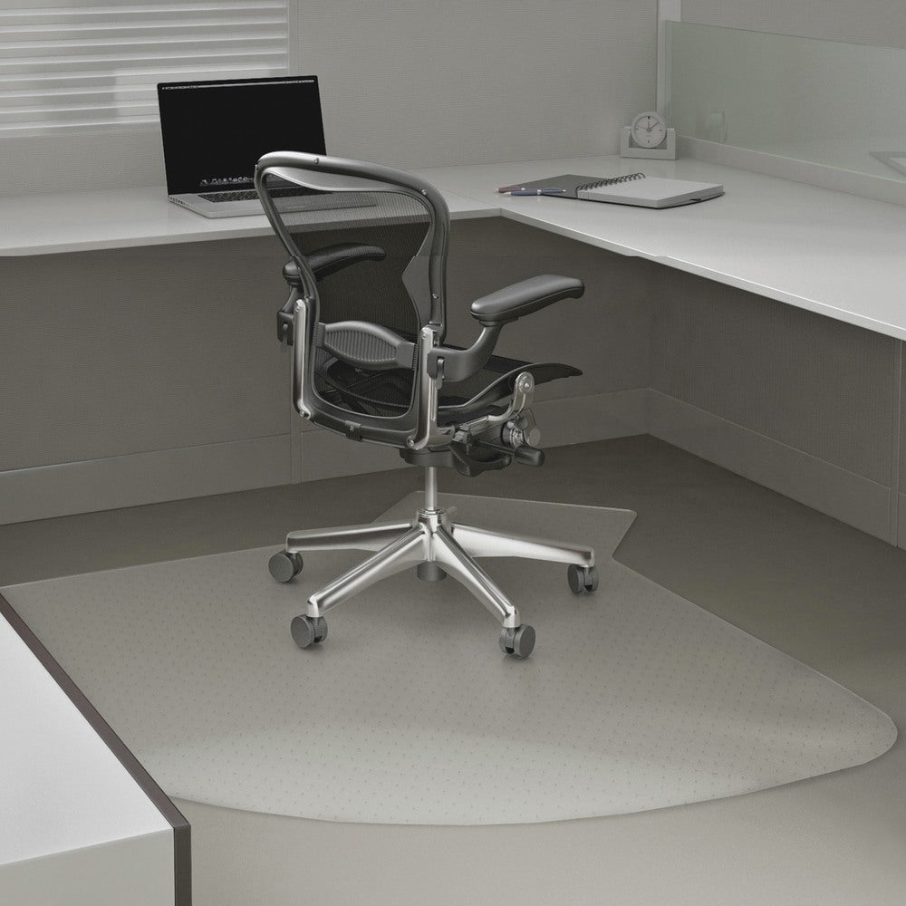 Deflecto SuperMat Checkered Workstation Chair Mat, 60in x 66in, Clear