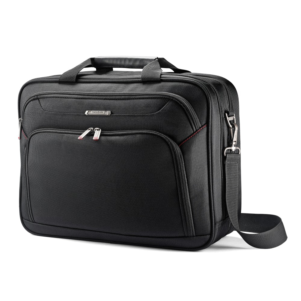 Samsonite Xenon 3 2-Gusset Toploader Bag, 16 1/2inH x 12 3/4inW x 4 3/4inD, Black