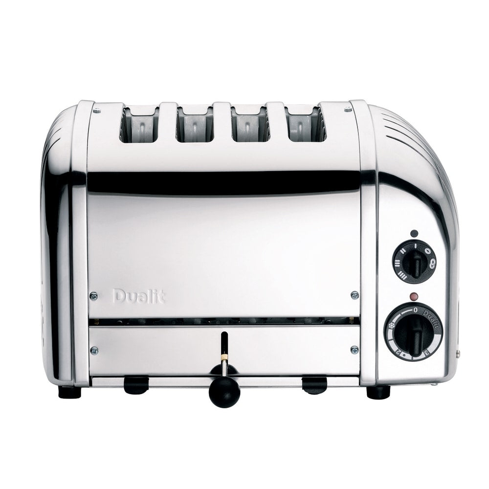 Dualit NewGen Extra-Wide Slot Toaster, 4-Slice, Polished Chrome