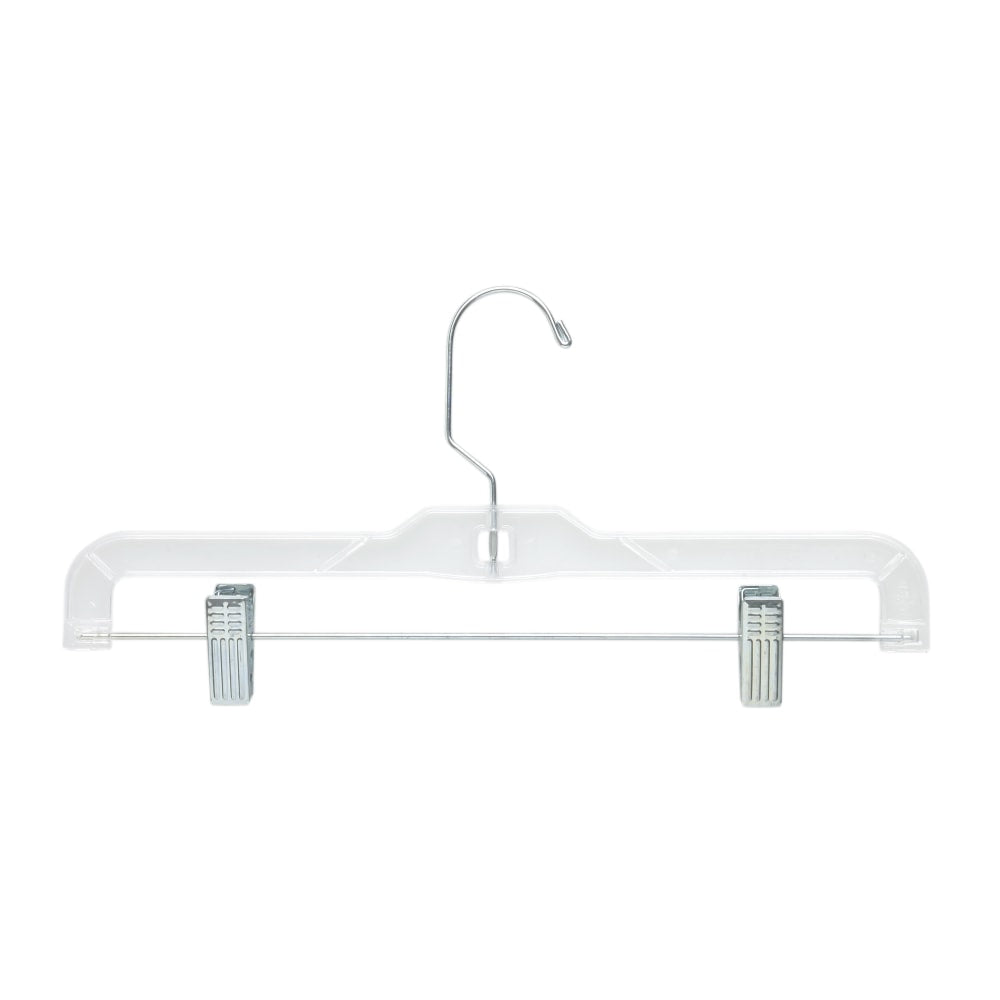 Honey Can Do Crystal-Patterned Bottom Hangers, 14in x 7-1/8in, Clear, Pack Of 12 Hangers