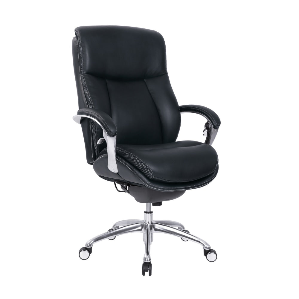 Serta iComfort i5000 Big & Tall Bonded Leather Executive Chair, Onyx/Silver