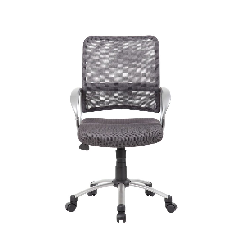 Boss Office Products Mesh Mid-Back Multipurpose Task Chair, Charcoal-Gray/Black-Pewter