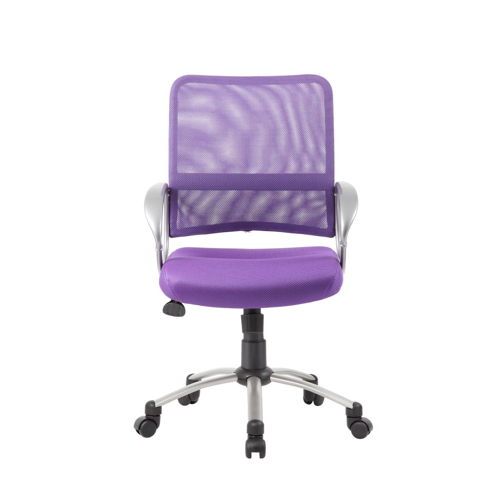 Boss Office Products Mesh Mid-Back Multipurpose Task Chair, Purple/Black/Pewter