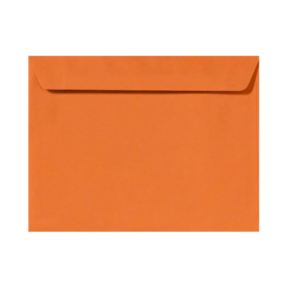 LUX Booklet 9in x 12in Envelopes, Gummed Seal, Mandarin Orange, Pack Of 500
