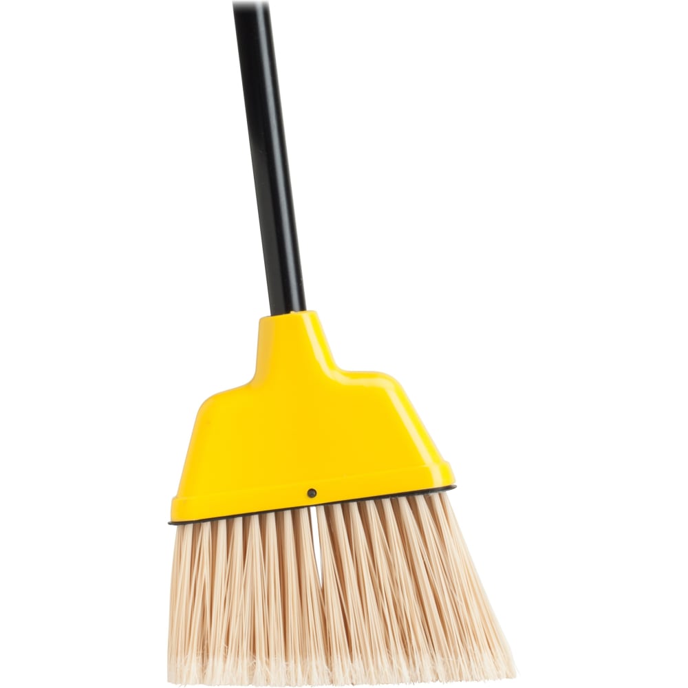 Genuine Joe High-Performance Angled Broom, 9in, Yellow