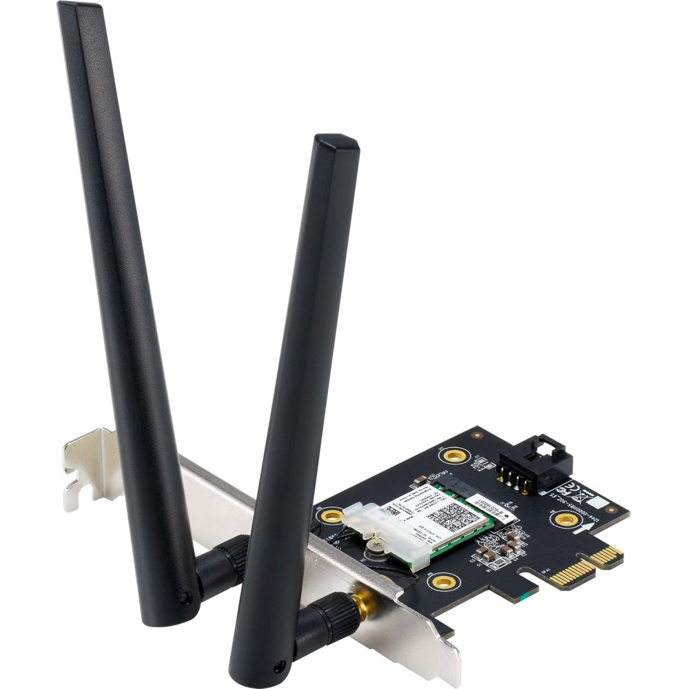 Asus PCE-AX3000 IEEE 802.11ax Bluetooth 5.0 Wi-Fi/Bluetooth Combo Adapter - PCI Express x1 - 3 Gbit/s - 2.40 GHz ISM - 5 GHz UNII - Plug-in Card
