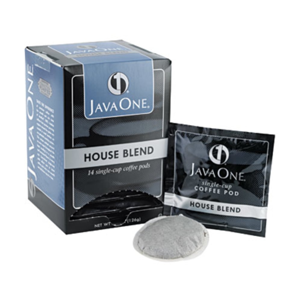 Java One Single-Serve Coffee Pods, House Blend, Carton Of 14