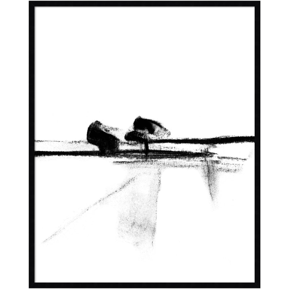 Amanti Art Trees by Teju Reval Wood Framed Wall Art Print, 33inW x 41inH, Black