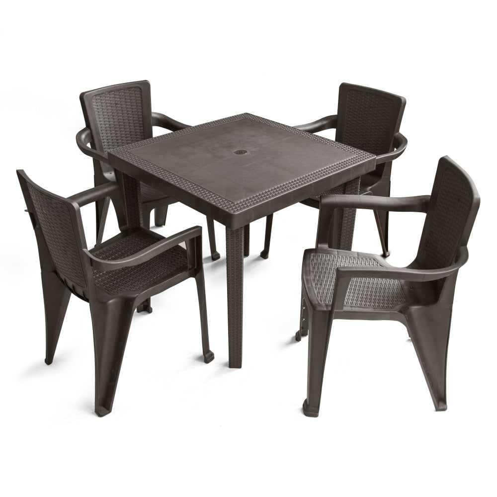 Inval 5-Piece Table And Chair Set, Espresso