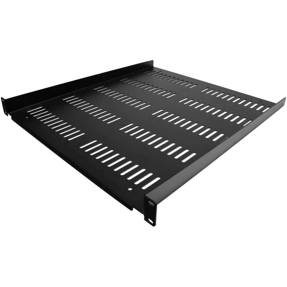 StarTech.com 1U Vented Server Rack Cabinet Shelf - Fixed 20in Deep Cantilever Rackmount Tray for 19in Data/AV/Network Enclosure w/Cage Nuts