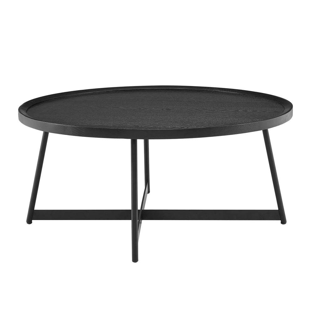 Eurostyle Niklaus Round Coffee Table, 15-1/2inH x 35-1/2inW x 35-1/2inD, Black