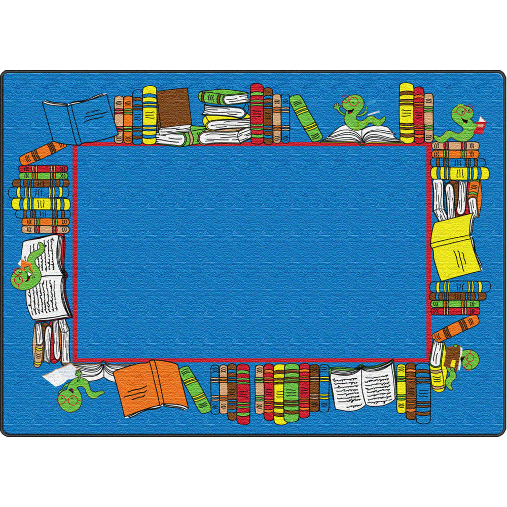 Flagship Carpets Bookworm Border, Rectangle, 6ft x 8ft 4in, Multicolor
