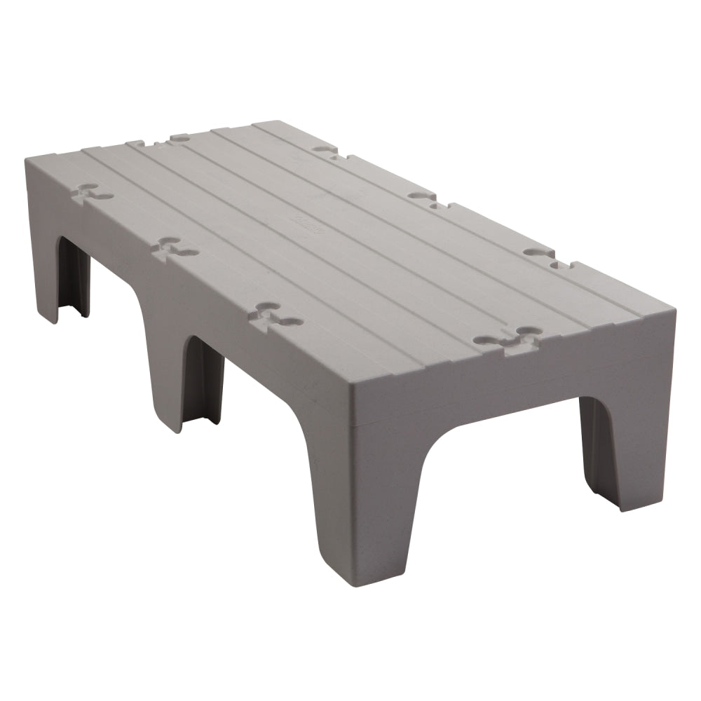 Cambro Solid Dunnage Rack, 12inH x 21inW x 48inD, Speckled Gray
