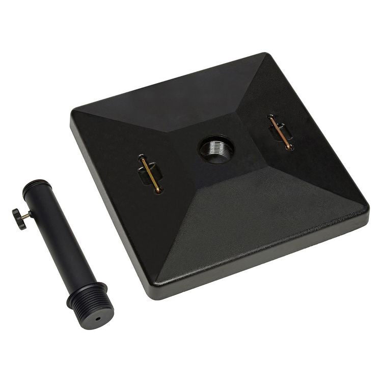 Umbrella Base, Square, Concrete, 88 lb Capacity, 20 x 20 x 15.75, Black