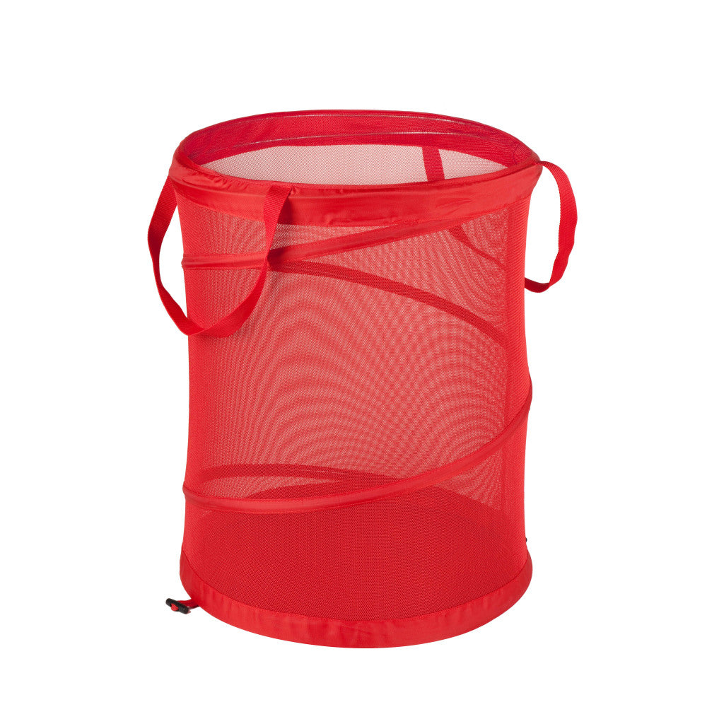 Honey-Can-Do Breathable Mesh Pop-Up Hamper, 23 5/8in, Red